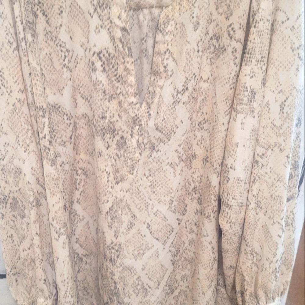 Plus size top. Beautiful snake print Blouse. New without tags.